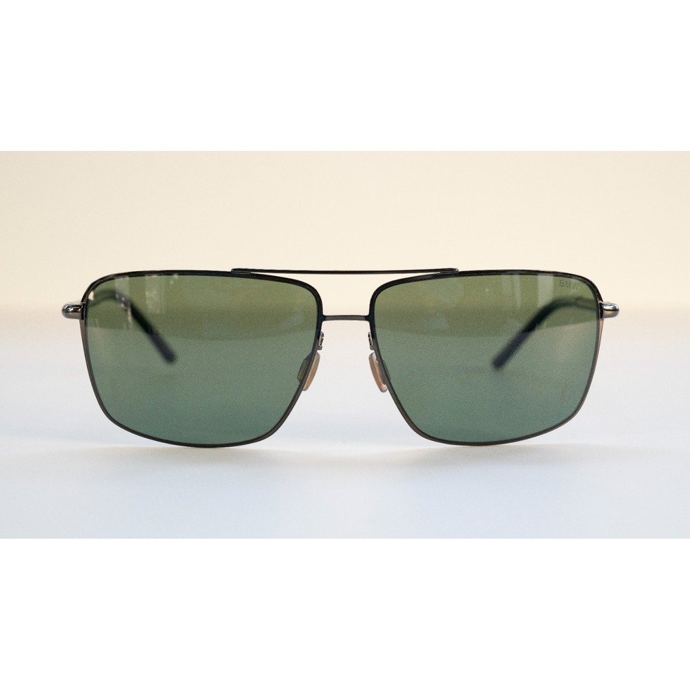 BMW Aviator Metal Sunglasses Black Silver A B82031-005P 62-14 143 3‎